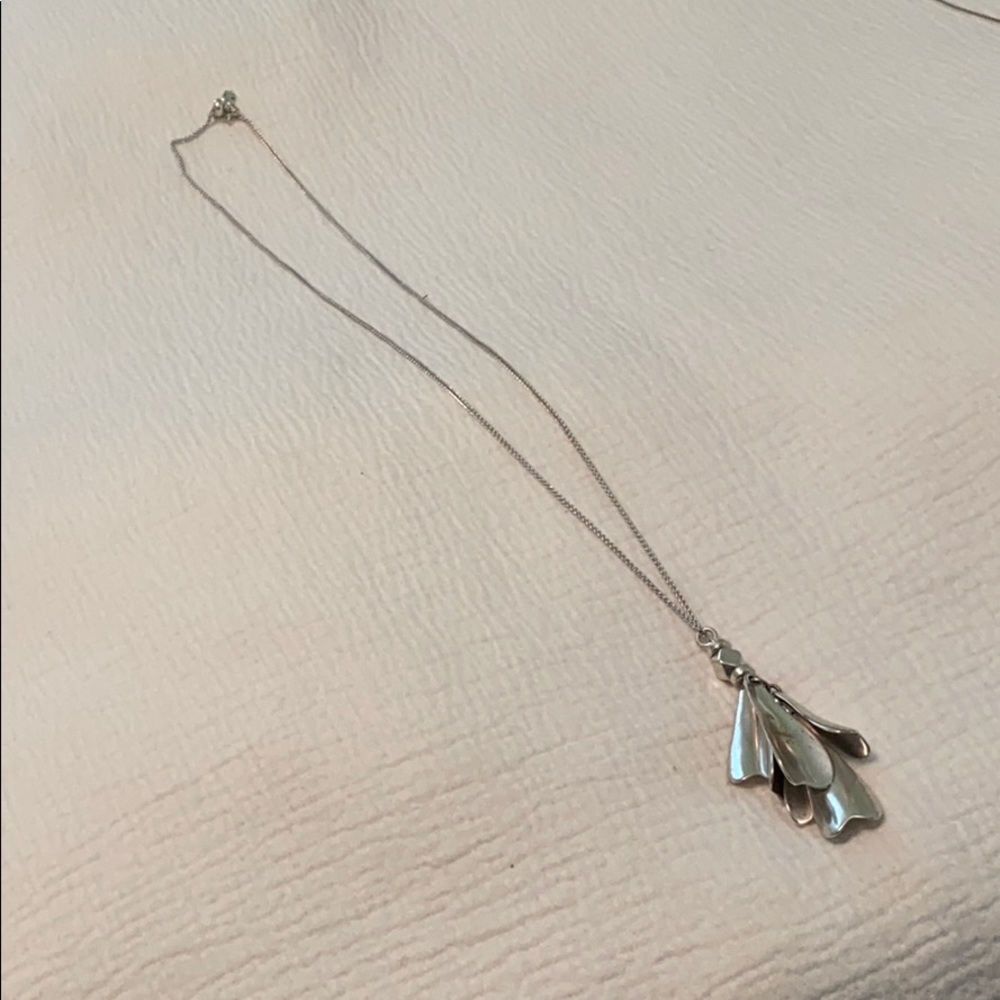 Silver lucky brand pendant necklace